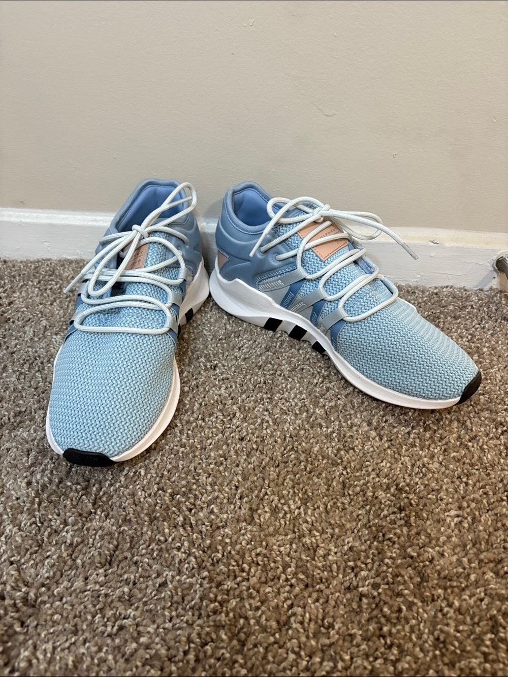 adidas Light Blue Knit Women's Sneakers